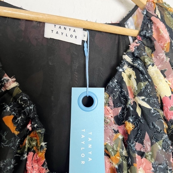Tanya Taylor Mara Floral Print Flutter Sleeve Mini Dress - Picture 7 of 10